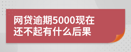 网贷逾期5000现在还不起有什么后果