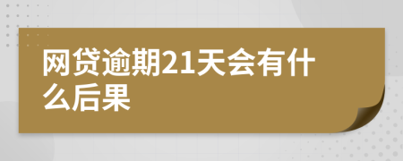 网贷逾期21天会有什么后果