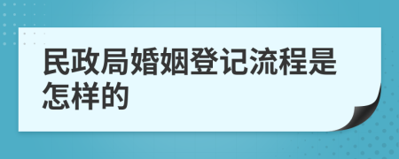 民政局婚姻登记流程是怎样的