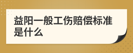 益阳一般工伤赔偿标准是什么