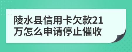 陵水县信用卡欠款21万怎么申请停止催收