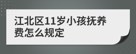 江北区11岁小孩抚养费怎么规定