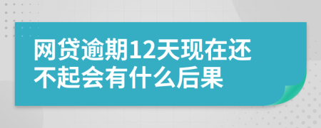 网贷逾期12天现在还不起会有什么后果