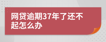 网贷逾期37年了还不起怎么办