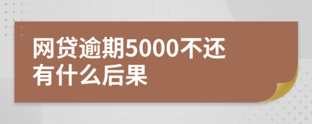 网贷逾期5000不还有什么后果