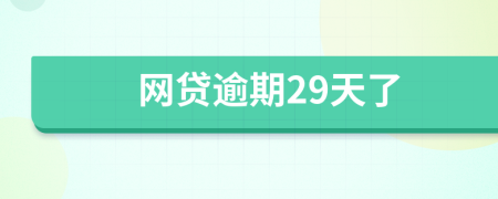 网贷逾期29天了