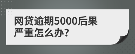 网贷逾期5000后果严重怎么办？