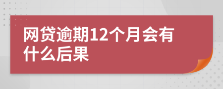 网贷逾期12个月会有什么后果