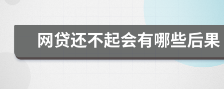 网贷还不起会有哪些后果