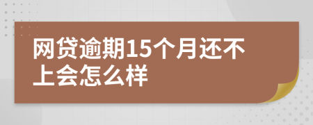 网贷逾期15个月还不上会怎么样