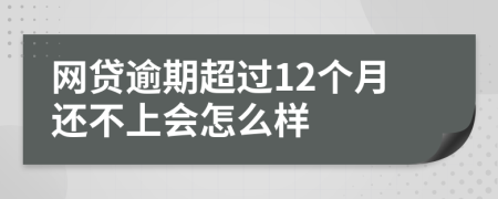 网贷逾期超过12个月还不上会怎么样