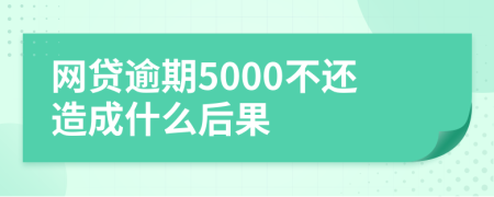 网贷逾期5000不还造成什么后果