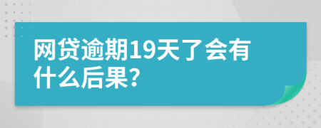 网贷逾期19天了会有什么后果？