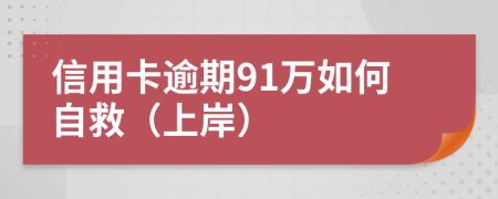 信用卡逾期91万如何自救（上岸）