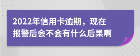 2022年信用卡逾期，现在报警后会不会有什么后果啊