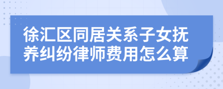 徐汇区同居关系子女抚养纠纷律师费用怎么算