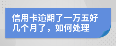 信用卡逾期了一万五好几个月了，如何处理