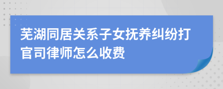 芜湖同居关系子女抚养纠纷打官司律师怎么收费