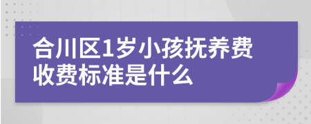 合川区1岁小孩抚养费收费标准是什么