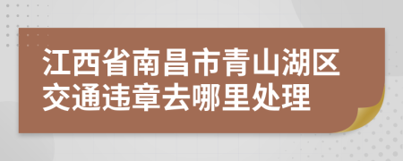 江西省南昌市青山湖区交通违章去哪里处理