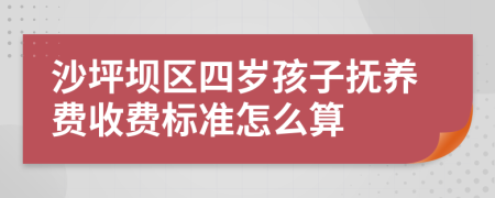 沙坪坝区四岁孩子抚养费收费标准怎么算