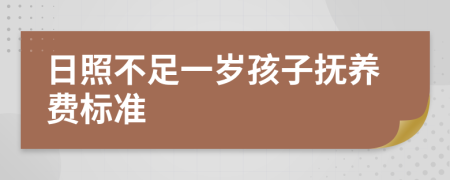 日照不足一岁孩子抚养费标准