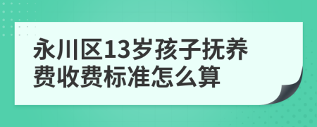 永川区13岁孩子抚养费收费标准怎么算