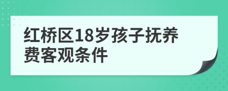 红桥区18岁孩子抚养费客观条件