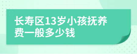 长寿区13岁小孩抚养费一般多少钱