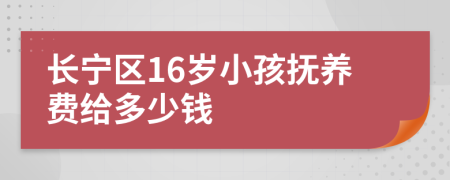 长宁区16岁小孩抚养费给多少钱