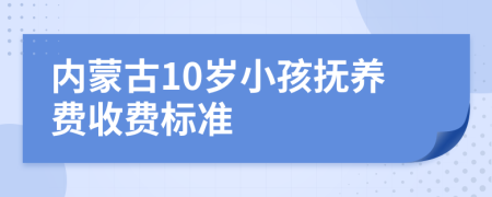 内蒙古10岁小孩抚养费收费标准