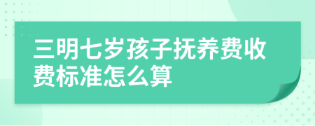 三明七岁孩子抚养费收费标准怎么算