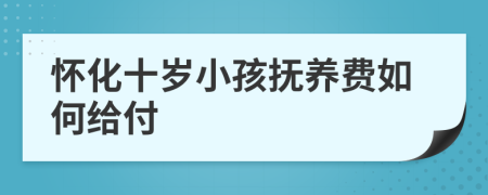 怀化十岁小孩抚养费如何给付