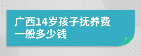 广西14岁孩子抚养费一般多少钱