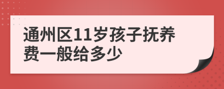 通州区11岁孩子抚养费一般给多少