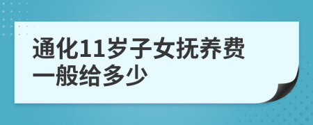 通化11岁子女抚养费一般给多少