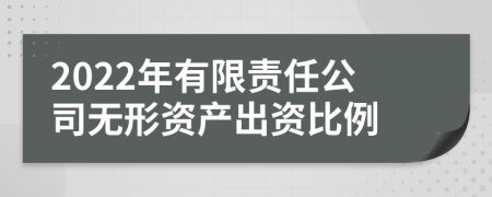 2022年有限责任公司无形资产出资比例