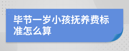 毕节一岁小孩抚养费标准怎么算