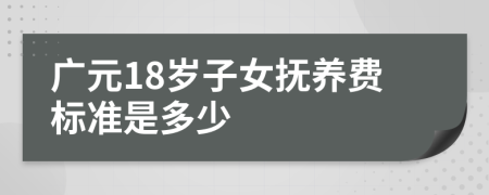 广元18岁子女抚养费标准是多少