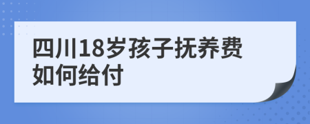 四川18岁孩子抚养费如何给付