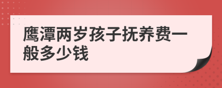 鹰潭两岁孩子抚养费一般多少钱