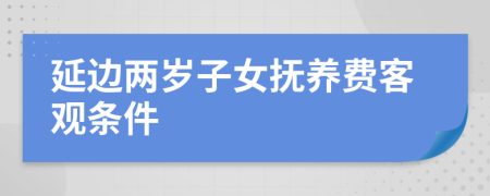 延边两岁子女抚养费客观条件