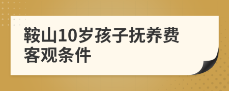 鞍山10岁孩子抚养费客观条件