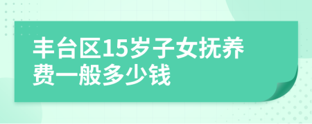 丰台区15岁子女抚养费一般多少钱