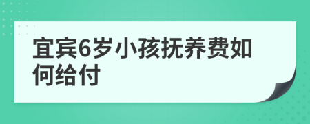 宜宾6岁小孩抚养费如何给付