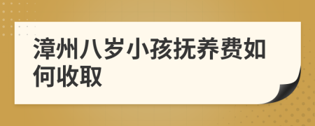 漳州八岁小孩抚养费如何收取