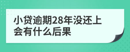 小贷逾期28年没还上会有什么后果