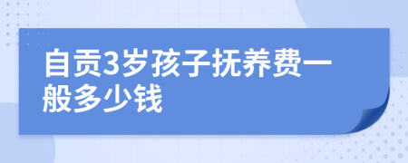 自贡3岁孩子抚养费一般多少钱