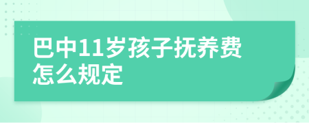 巴中11岁孩子抚养费怎么规定