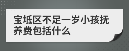 宝坻区不足一岁小孩抚养费包括什么